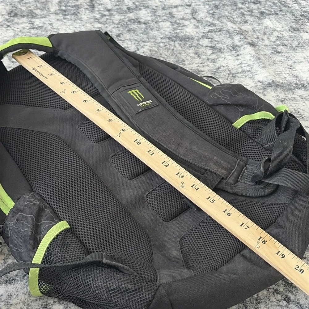 Monster Energy Black Promo Backpack Laptop Padded Pockets Zippers Large Logo